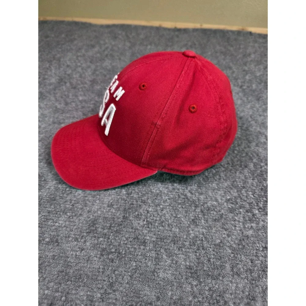 Team USA Olympic Apparel Hat Adult OSFM Red Snapback Baseball Cap‎ Embroidery